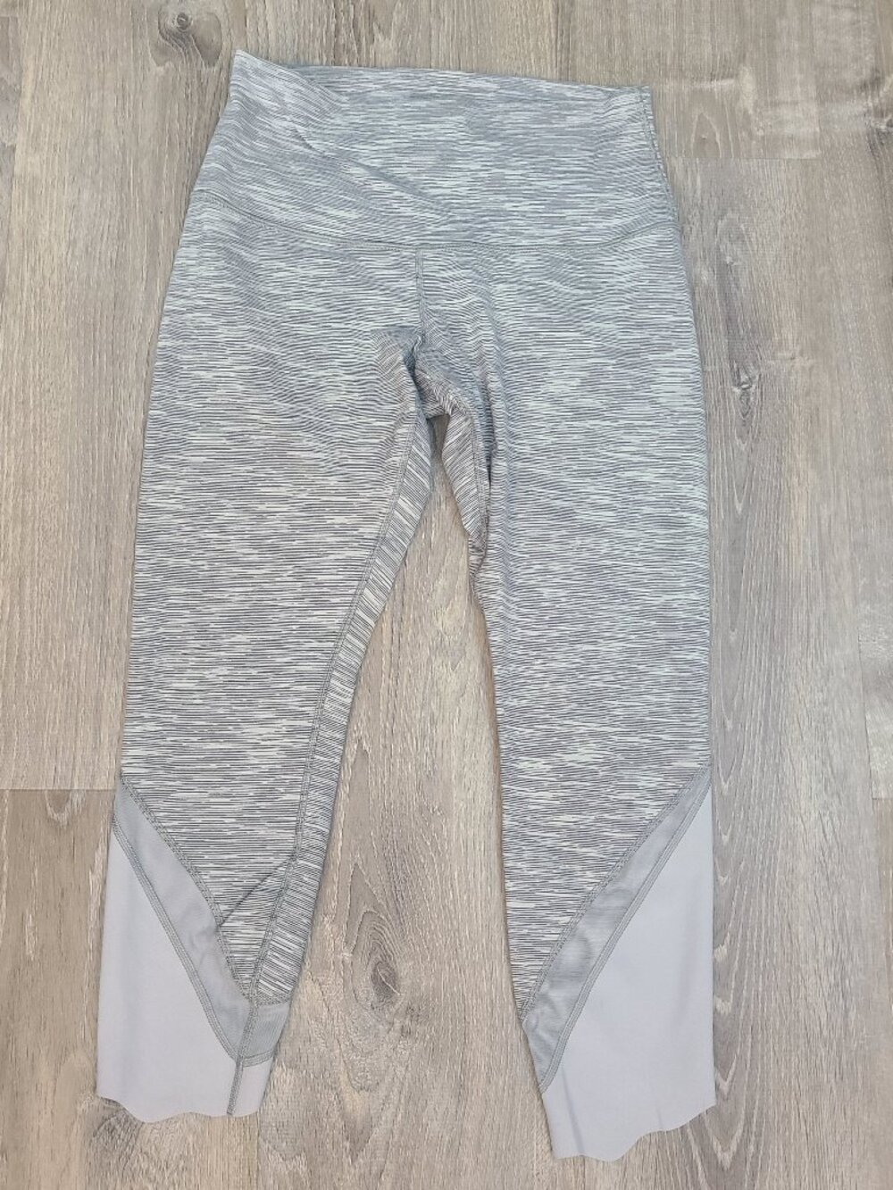 Lululemon Wunder Under Crop II Roll Down Scallop Legging Grey - Best for Size 6